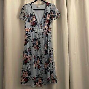 Charolette Russe Light Blue Floral Dress